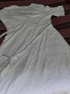White V-Neck Dress