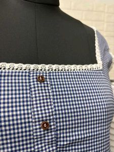 Gingham Peplum Top
