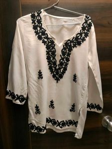 Black And White Ethnic Top