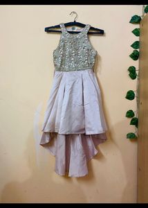 Blush Lace High-Low Dress