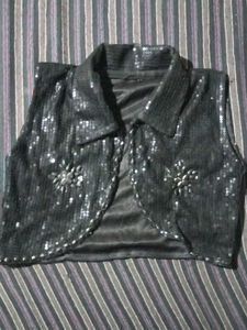 Sequin Embellished Party Vest