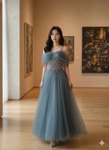 Elegant Blue  Gown