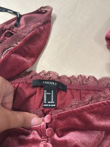 Velvet crop Top
