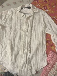 Off White Crinkled H&amp;M Shirt