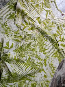 Green Leaf Print Kurta Set