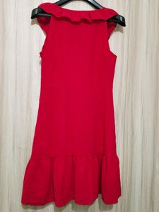 Urbanic Ruffle A-Line Red Dress (Women&#39;s)