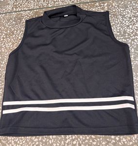 Sleeveless Black  Crop Top