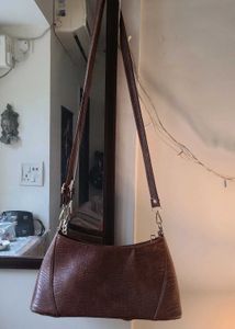 Faux Leather Purse With Extra Strap