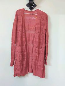 Crochet Long Hip Cover Shrug
