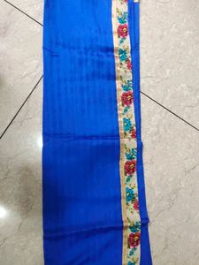 Beautiful Blue Colour Cotton Silk Saree