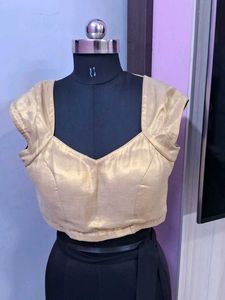 Golden Party Wear Readymade Blouse