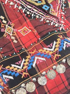 Embroidered Plaid Bohemian Blouse