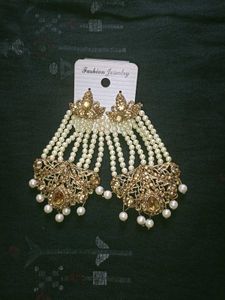 Gold & Pearl Statement Earrings