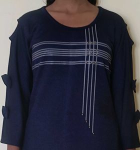 Navy Blue Top with Detail