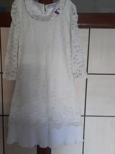 Elegant White Lace Dress