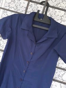 Navy Blue Shirt Dress