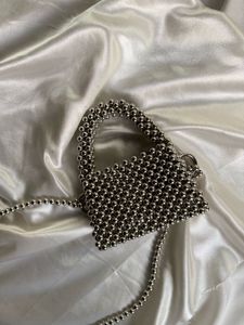 Handmade Silver Moon Model Mini Bag