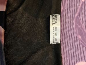 Zara Printed Mesh Top