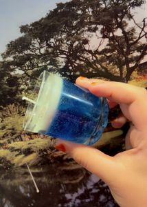 Blue Ombre Shot Glass Candle