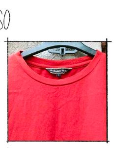 Red Short Sleeve Crop Tshirt