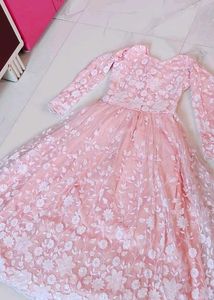 Elegant Pink Floral Gown