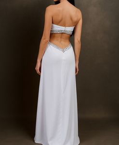 White Strapless Maxi Dress