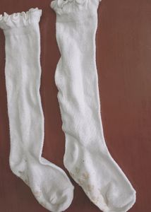 Beautiful White Western Socks.