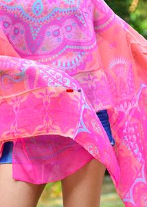 Stylish Off Shoulder Printed Kaftan Top
