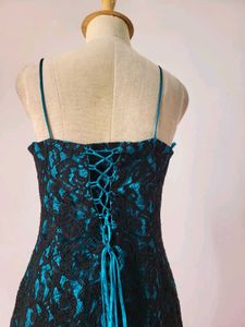 Lace Overlay Mini Dress