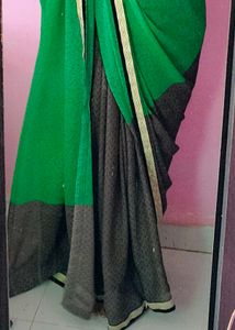 Contrast Saree