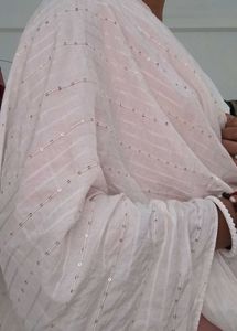 White Sequin Stole