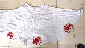 White Patch Work Skirts Skirt