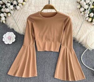 Bell Sleeve Crop Top