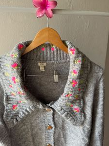 RIVER ISLAND Peter Pan Collar Knitted Cardigan