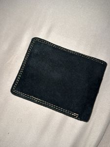 Suede Leather Black Wallet