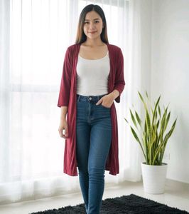 Maroon Duster shrug