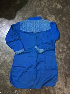 Cotton Blue Casual Top