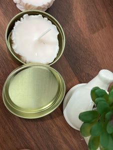 Gold Tin Candle Holders - Set Of 2