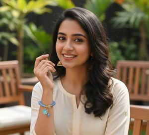 Blue Beaded Bracelet