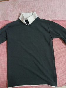 Layered Look Mock Neck Top