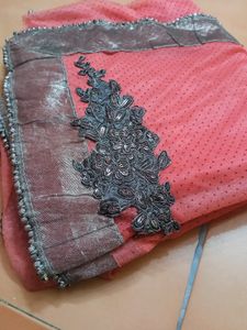 Price Drop Grand Look Pink Georgette Saree