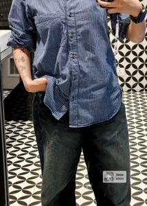 Striped Button-Down Shirt Oversized
