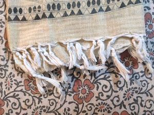 Black and Off-white , Printed Stole/Dupatta