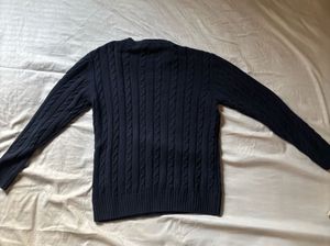 Navy Blue Cable Knit Sweater