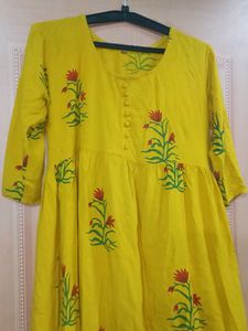 Yellow Aline Kurta
