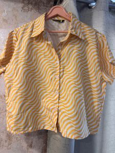 Trendy Retro Wave Crop Top, Bust- 36/34