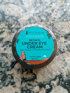 Pilgrim Korean Retinol Under Eye Cream for dark circles, Puffiness & Fine Lines with Vitamin C & Hyaluronic Acid |