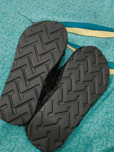 New Fuzzy Black Slippers