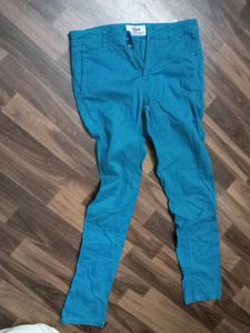 Blue Casual Pants