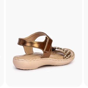 Gold Sandals With Velcro